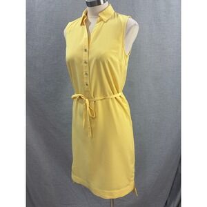 The Limited Ashton Butter Yellow Sleeveless Polo Shirt Dress XS